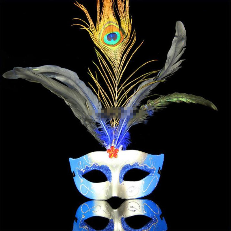    ũ    Ͻ  ũ ũ Ƽ 巹 ǰ/Women Girls Peacock Feather Mask Dance Performance Show Venice Princess Masks Christmas Party Dres